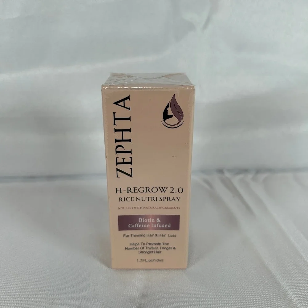 ZEPHTA H-REGROW 2.0 Rice Nutri Spray Biotin Caffeine Hair Growth Serum 1.7oz NEW